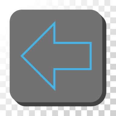 Ok sol düğme kare vektör yuvarlak