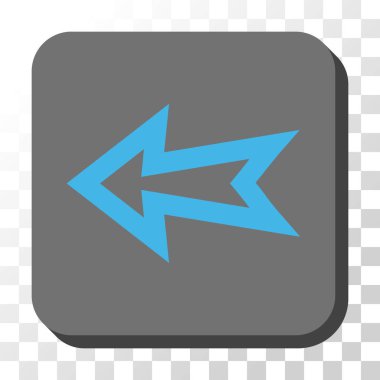 Ok sol düğme kare vektör yuvarlak