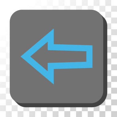 Ok sol düğme kare vektör yuvarlak