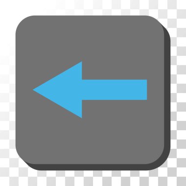 Ok sol düğme kare vektör yuvarlak