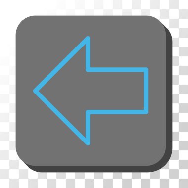 Ok sol düğme kare vektör yuvarlak