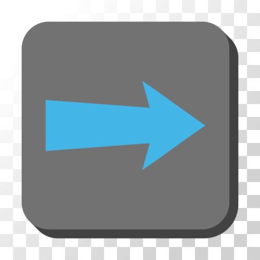 Kare vektör düğme ok sağ yuvarlak