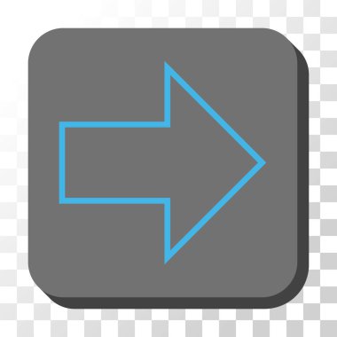 Kare vektör düğme ok sağ yuvarlak