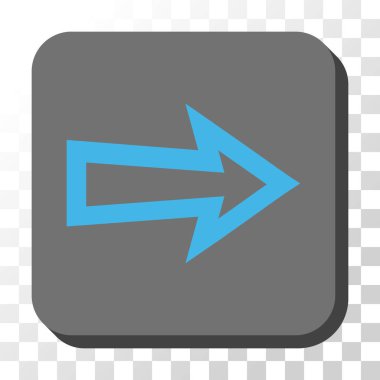 Kare vektör düğme ok sağ yuvarlak