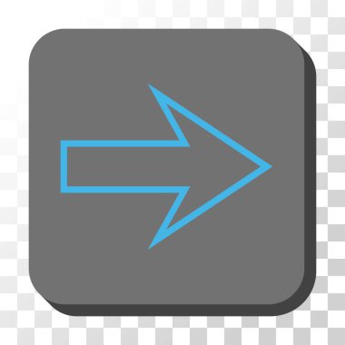 Kare vektör düğme ok sağ yuvarlak