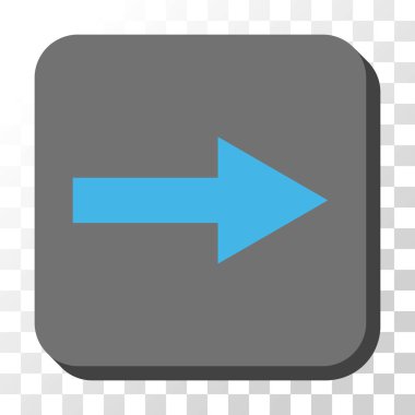 Kare vektör düğme ok sağ yuvarlak