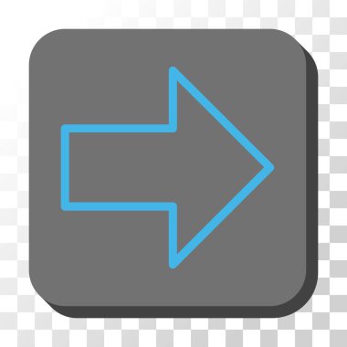 Kare vektör düğme ok sağ yuvarlak