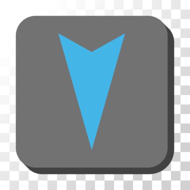 Ok ucu yuvarlatılmış kare vektör düğmesini basılı