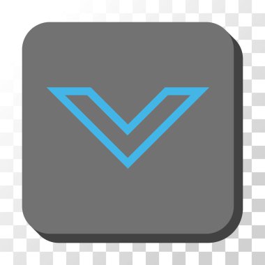 Ok ucu yuvarlatılmış kare vektör düğmesini basılı