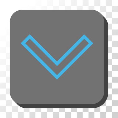 Ok ucu yuvarlatılmış kare vektör düğmesini basılı