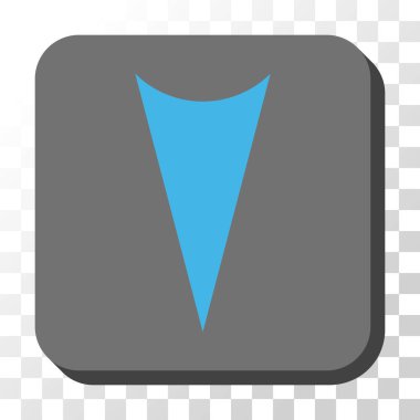 Ok ucu yuvarlatılmış kare vektör düğmesini basılı