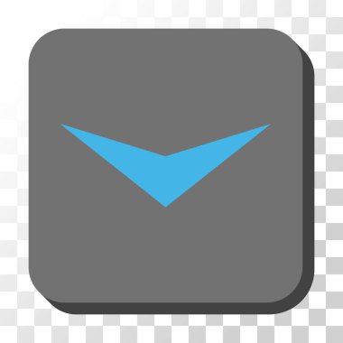 Ok ucu yuvarlatılmış kare vektör düğmesini basılı