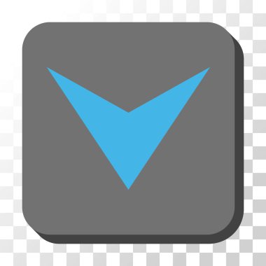 Ok ucu yuvarlatılmış kare vektör düğmesini basılı