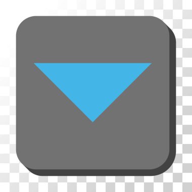 Ok ucu yuvarlatılmış kare vektör düğmesini basılı