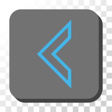 Ok ucu sol düğme kare vektör yuvarlak