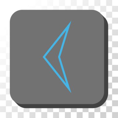 Ok ucu sol düğme kare vektör yuvarlak