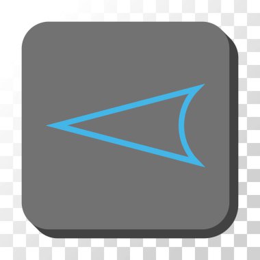 Ok ucu sol düğme kare vektör yuvarlak