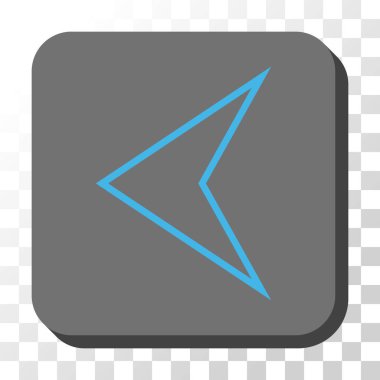 Ok ucu sol düğme kare vektör yuvarlak