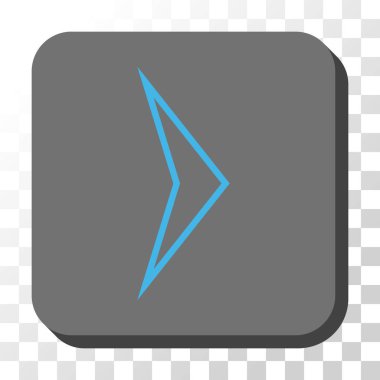 Kare vektör düğme ok ucu sağ yuvarlak