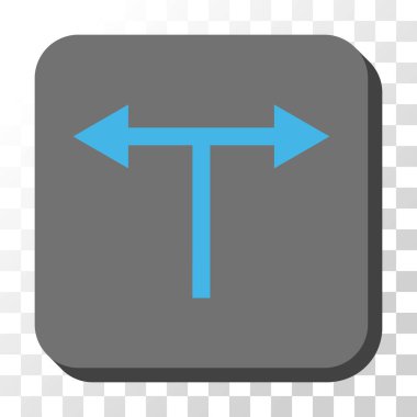 Bifurkasyon oklar sola doğru kare vektör düğmesini yuvarlak