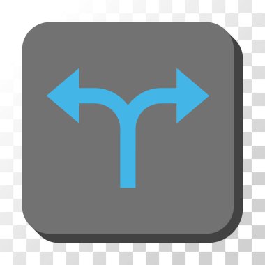 Bifurkasyon oklar sola doğru kare vektör düğmesini yuvarlak