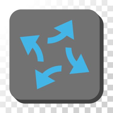 Santrifüj okları yuvarlak kare vektör düğmesi