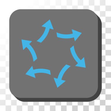 Santrifüj okları yuvarlak kare vektör düğmesi