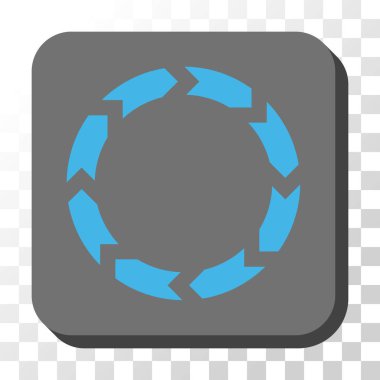 Dolaşım yuvarlatılmış kare vektör düğmesi