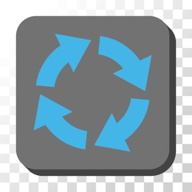 Dolaşım yuvarlatılmış kare vektör düğmesi