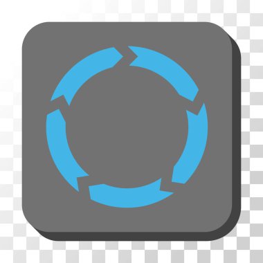 Dolaşım yuvarlatılmış kare vektör düğmesi