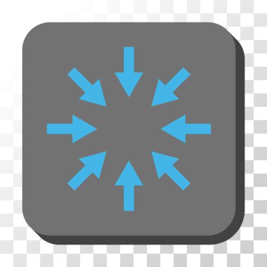 Kompakt okları yuvarlak kare vektör düğmesi