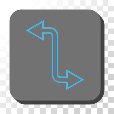 Eğri Exchange ok yuvarlak kare vektör düğmesi