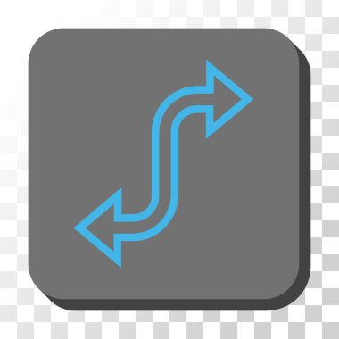 Eğri Exchange ok yuvarlak kare vektör düğmesi