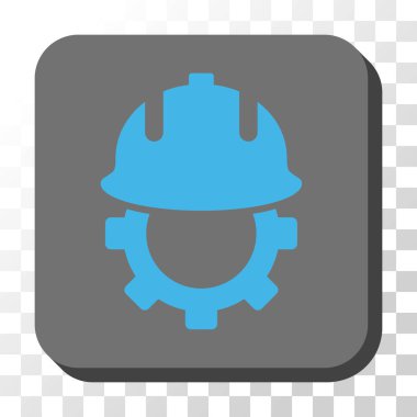 Geliştirme kask yuvarlak kare vektör düğmesi