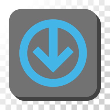 Yuvarlatılmış Kare vektör düğmesini aşağı yön