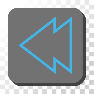 Yön sol yuvarlak kare vektör düğmesi