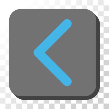 Yön sol yuvarlak kare vektör düğmesi