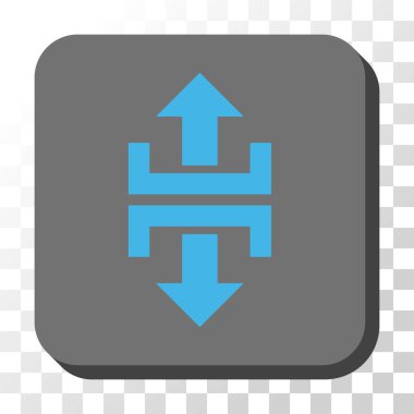 Düşey yönde yuvarlatılmış kare vektör düğmesini bölmek