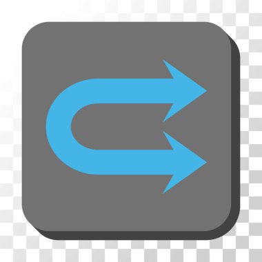 Kare vektör düğmesini çift sağ ok yuvarlak