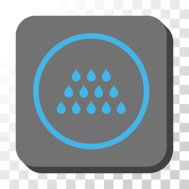 Damla yuvarlatılmış kare vektör düğmesi