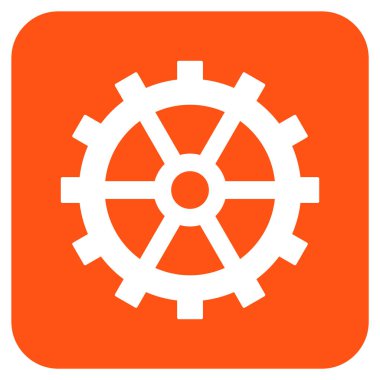 Vites düz kare vektör simgesi