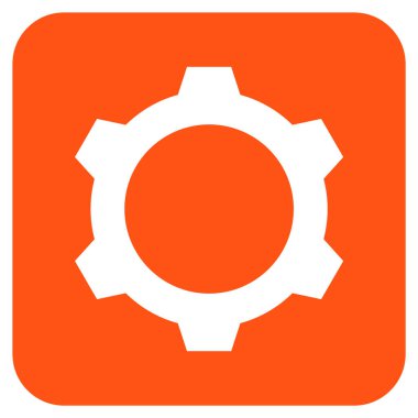 Vites düz kare vektör simgesi