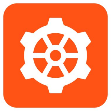 Vites düz kare vektör simgesi