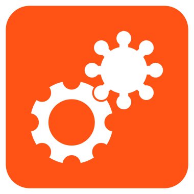 Vites düz kare vektör simgesi