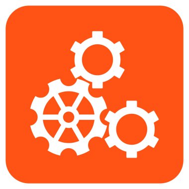 Vites düz kare vektör simgesi