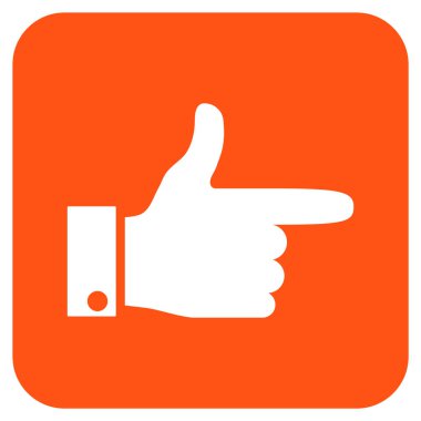 El işaretçisi değil düz vektör simgesi kare