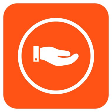 El düz kare vektör simgesi