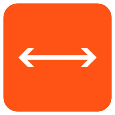 Vektör simge yatay Flip düz kare