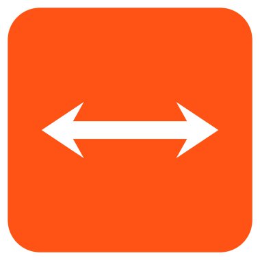 Vektör simge yatay Flip düz kare