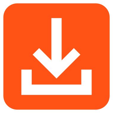 Gelen kutusu düz kare vektör simgesi